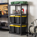 12-Gallon Heavy Duty Storage Containers with Lids – 4-Pack
