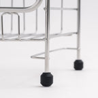 Stainless Steel 2-tier Slim-sized Dish Rack, Black | Black