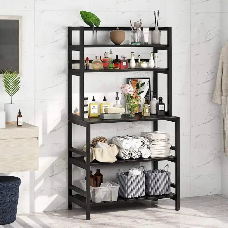 5-Tier Kitchen Baker's Rack with Storage - Microwave Oven Cart