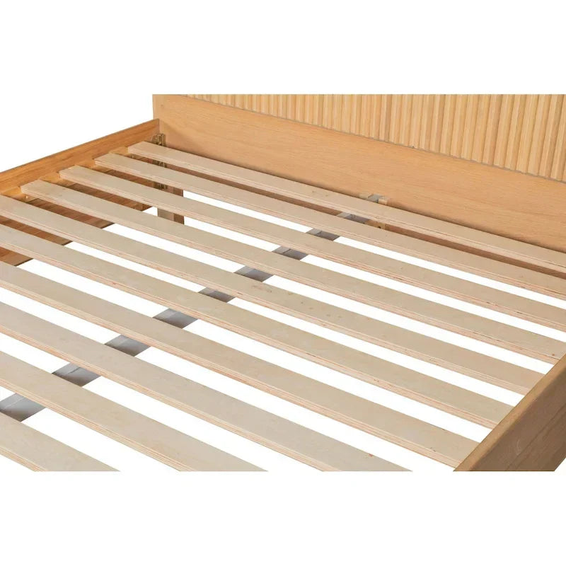 Modrest Winters Contemporary Natural Oak Bed