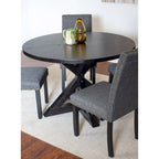 Roundhill Furniture Mytzi 5-Piece Dining Set: Cross-Buck Table with 4 Elegant Chairs