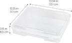 Board Game Storage Craft Organizer Box with Snap-Tight Latch Lid, 2-Pack