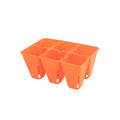 6 Cell Plug Tray Inserts | 12 Pack / Orange
