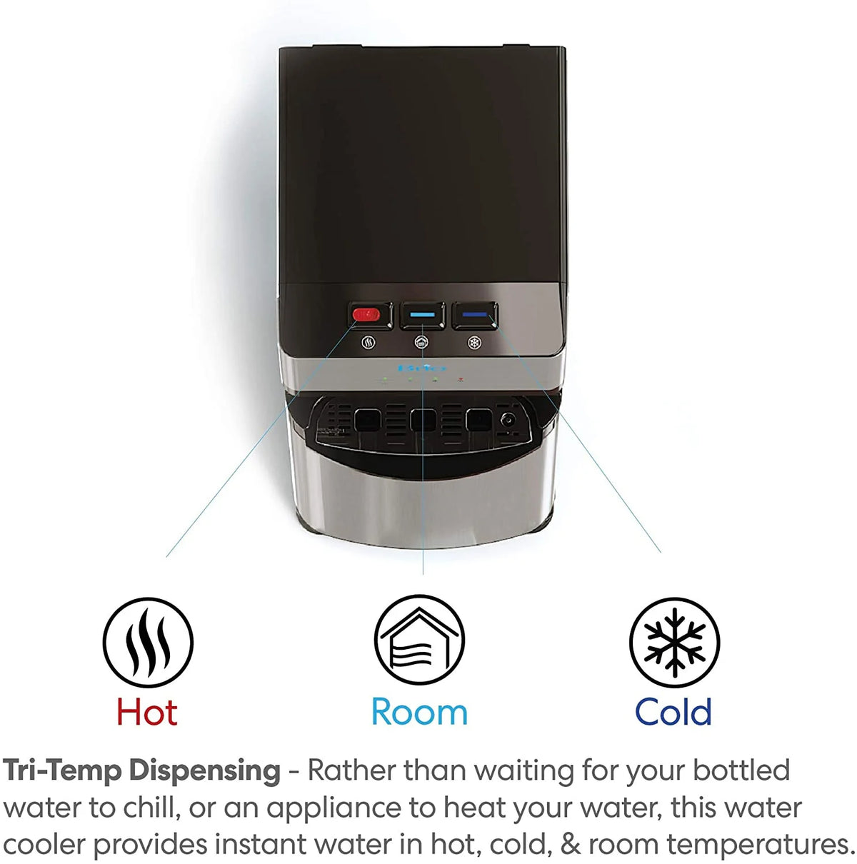 Self Cleaning Bottom Loading Water Cooler Water Dispenser 3 Temperature Settings