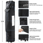 Alden Design Adjustable 10' x 10' Commercial Pop-up Canopy with Wheeled Carry Bag, Blue