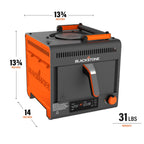 Blackstone Adventure Ready Portable Propane Air Fryer, 4 Quart, Gray & Orange, 18W, 3ft Cord