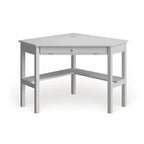 SEI Furniture Crescent Corner Desk in White Birch