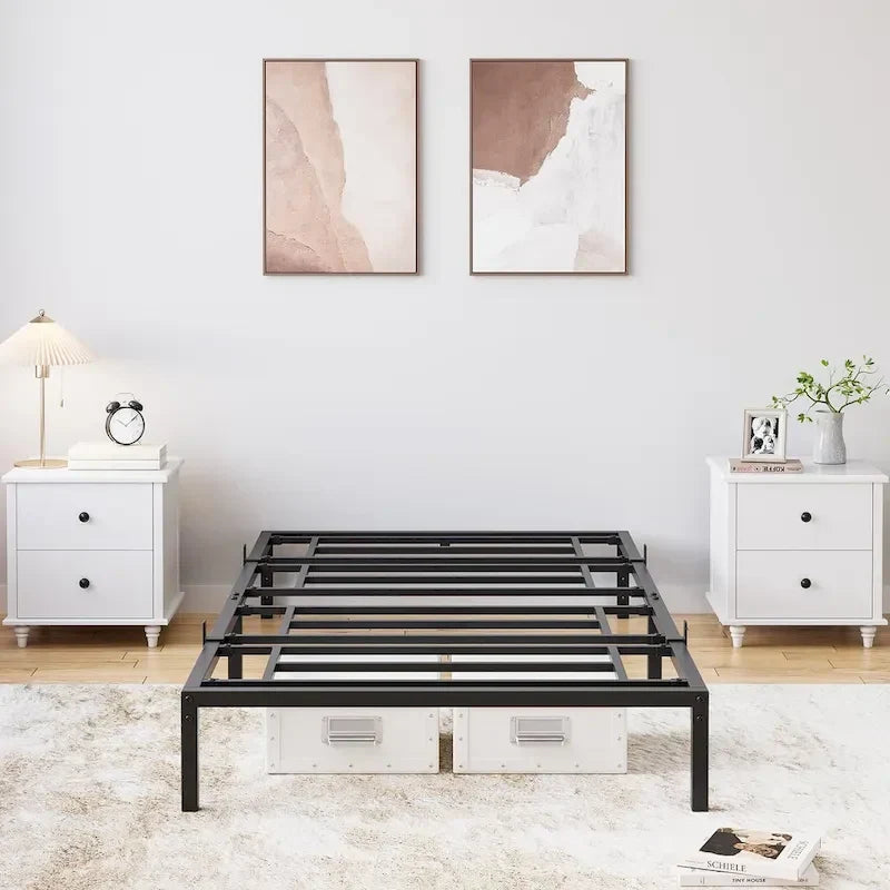Sturdy Metal Platform Bed Frame - No Box Spring Required
