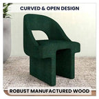 Modern Elegant Boucle Upholstered Accent Chair with MDF Wood Frame for Home Office, Living Room, and Bedroom
