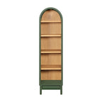 Better Homes & Gardens Juliet Narrow Arch Bookcase, Deep Green and Light Honey