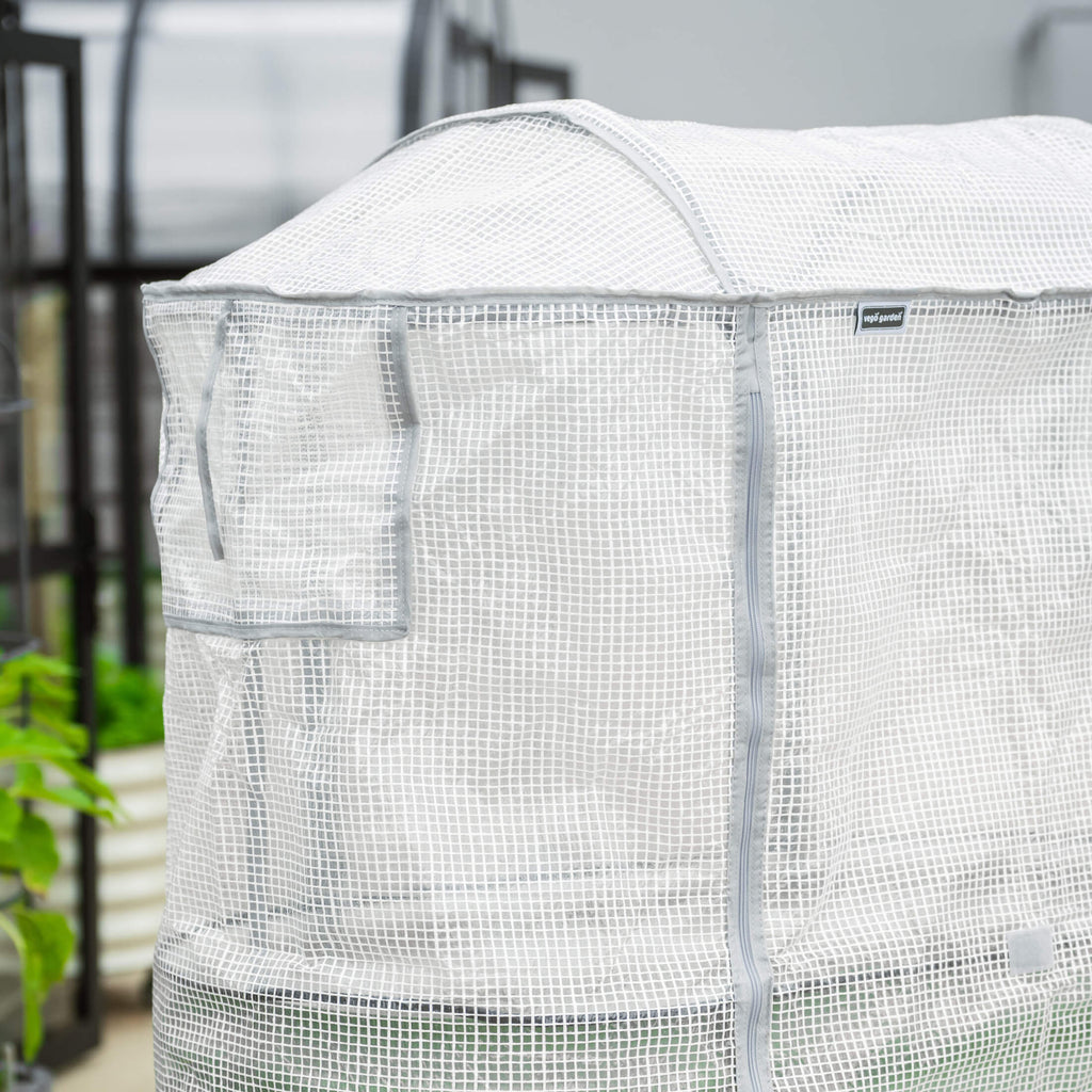 Greenhouse Frost Cover for Self-Watering Elevated Rolling Bed | 2.0'W x 4.0'L / Cover Only