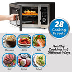 PowerXL Microwave Air Fryer Plus, Stainless Steel / Black, 1cu. ft.