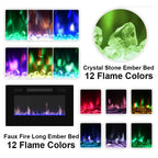 Electric Fireplace TV Stand Entertainment Center with LED Flame Effects and Remote Control