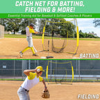 7' x 7' Team Tone Baseball Hitting Net | Yellow