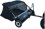 Yard Tuff 42 Inch Quick Assembly Tow Style Lawn Yard Sweeper with Brush Height Adjustment and Mesh Bag for Debris, Leaves, Grass, and More