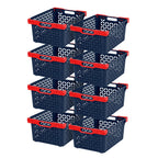 Boy's Large Decorative Basket, 8 Pack, Blue