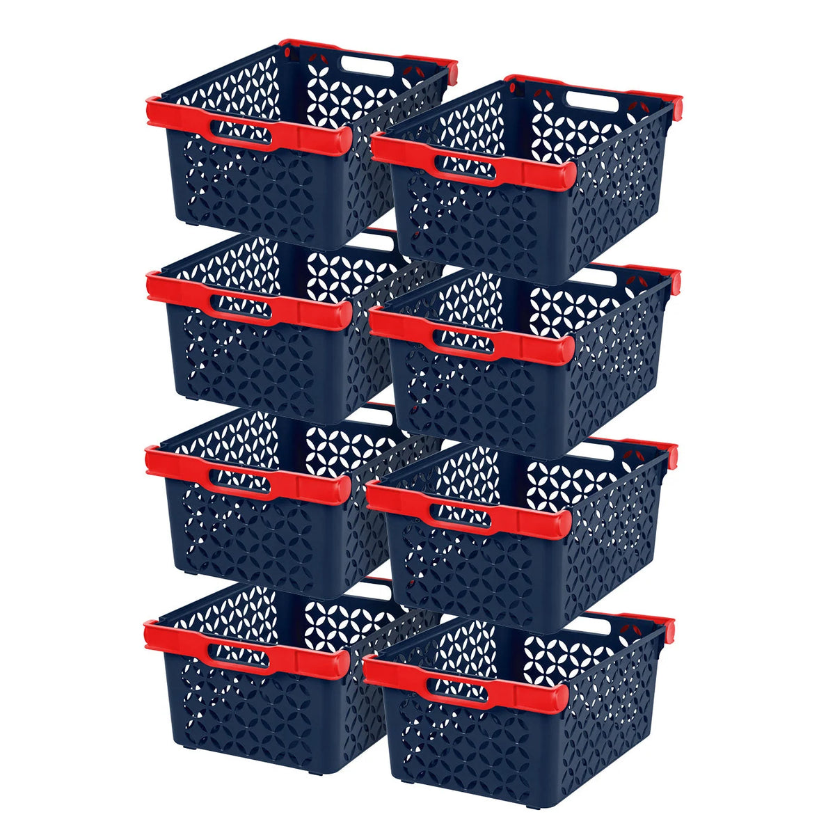 Boy's Large Decorative Basket, 8 Pack, Blue