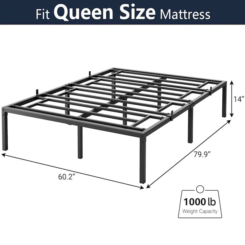 Sturdy Metal Platform Bed Frame - No Box Spring Required